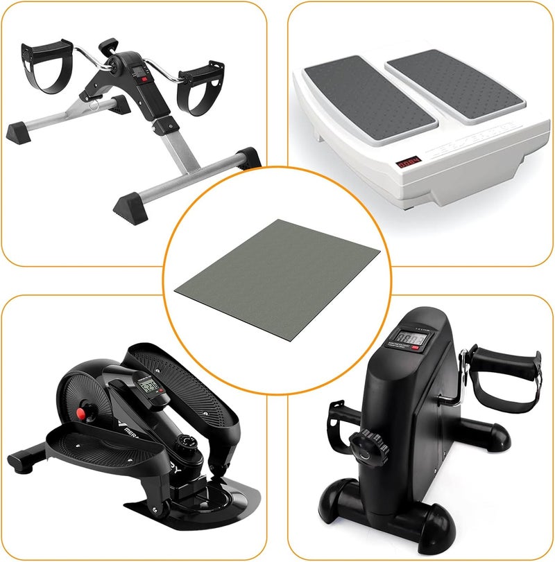 Wiojtry Non-Slip Mat for Under Desk Elliptical and Portable Floor Bike, （19.7Wx23.6L） Elliptical Machine for Seniors Home Sports Mat and Mini Elliptical Exercise Bikes - Image 3